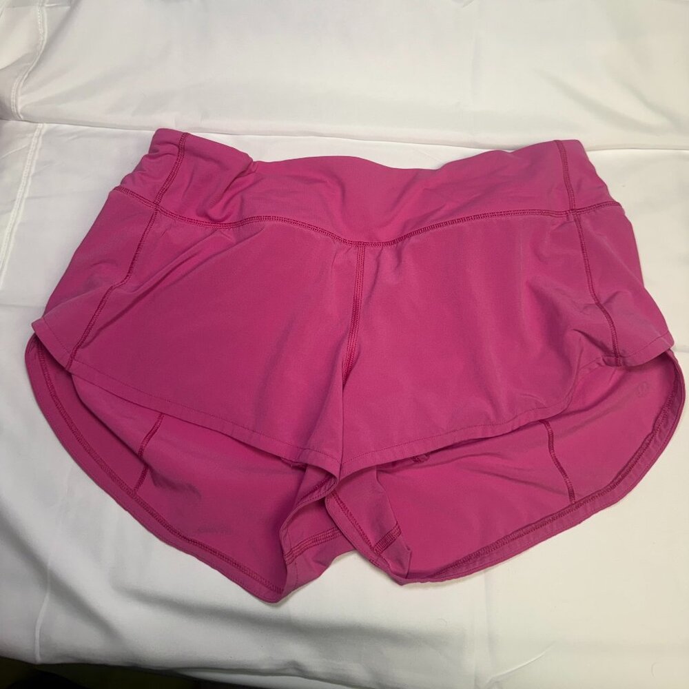 Lululemon Hot Pink Athletic Shorts w/ Back Zipper Pocket